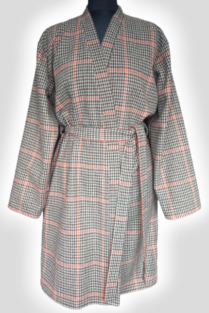 Oranžiga ruuduline kimono