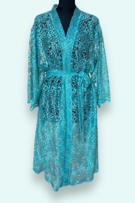 Minty lace kimono